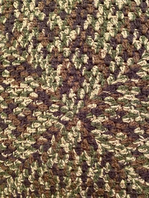 Crochet Camouflage Baby Blanket 