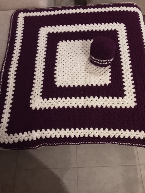 Crochet Baby Blanket and Hats