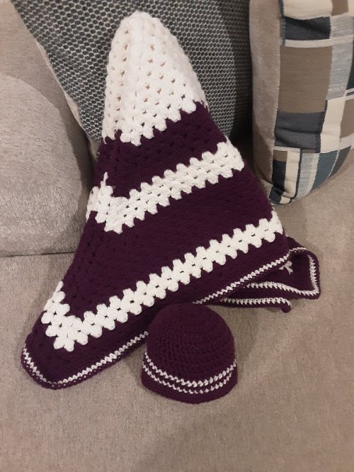 Crochet Baby Blanket and Hats