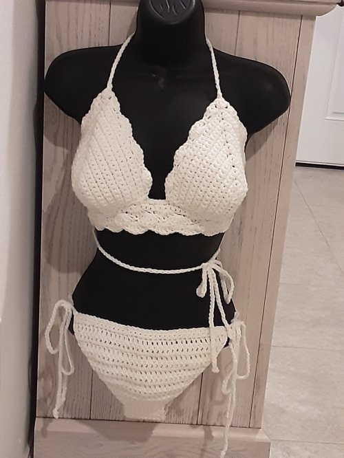 Handmade Crochet Halter Top, and Bottom