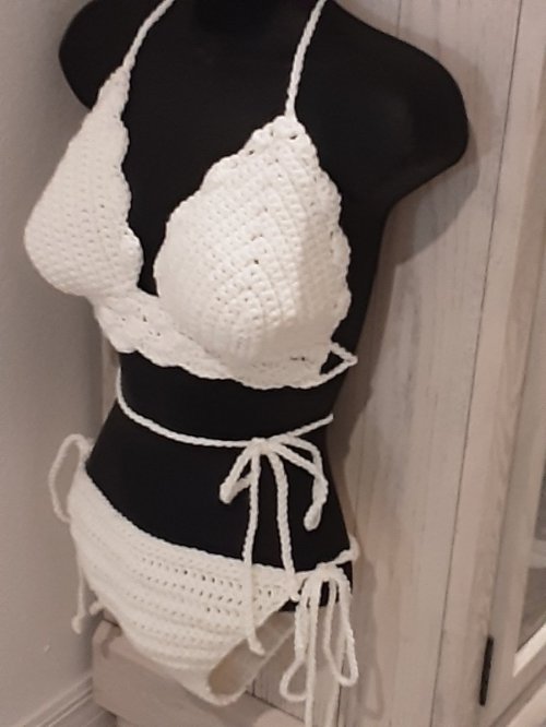 Handmade Crochet Halter Top, and Bottom