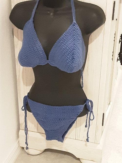 Handmade Crochet Halter Top, and Bottom