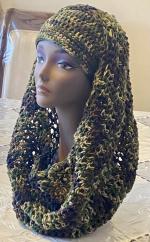 Crochet Cowl Scarf and Hat
