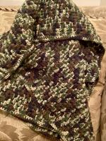 Crochet Camouflage Baby Blanket 
